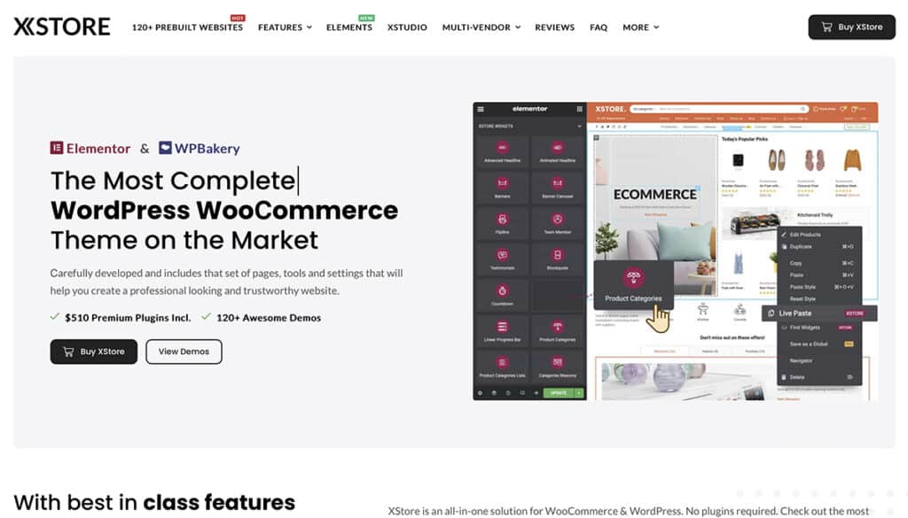 This elegant and intuitive eCommerce WordPress WooCommerce theme is carefully developed and includes a set of pages, tools, and settings - xStore