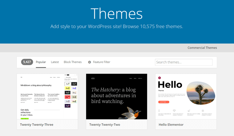 WordPress.org Themes Repository