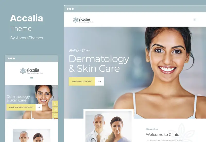 Accalia Theme - Dermatology Clinic & Cosmetology Center Medical WordPress Theme 