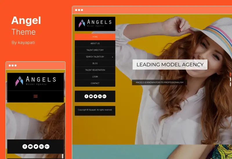 Angel Theme - Fashion Model Agency WordPress CMS Theme