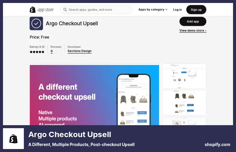 Argo Checkout Upsell - a Different, Multiple Products, Post-checkout Upsell