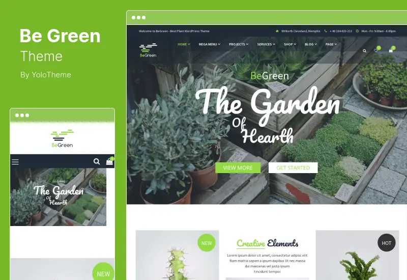 BeGreen Theme - Multi-Purpose WordPress Theme for Planter and Landscaping Gardening