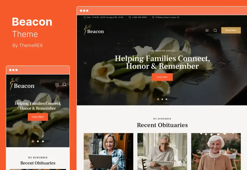 Beacon Theme - Funeral Home Services & Cremation Parlor WordPress Theme
