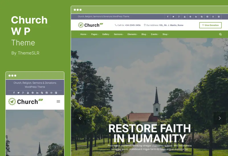 ChurchWP Theme - A Contemporary WordPress Theme for Churches