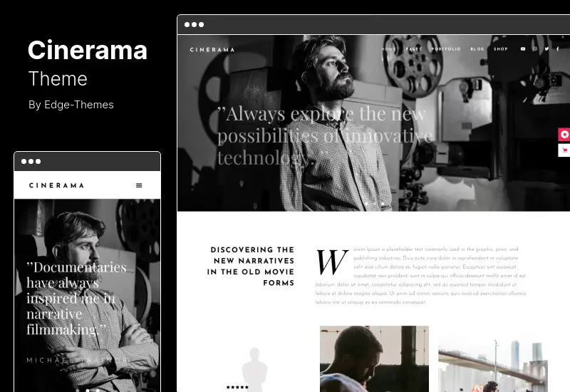 Cinerama Theme - A WordPress Theme for Movie Studios Filmmakers