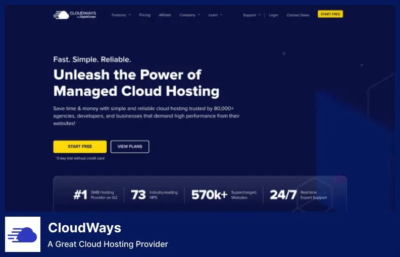 Cloudways - a Great Cloud Hosting Provider