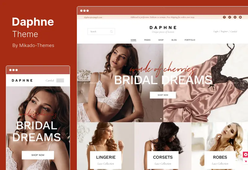 Daphne Theme - Lingerie Shop WordPress Theme