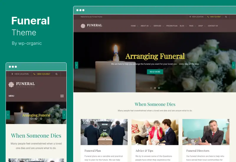 Funeral Theme - Funeral Service Responsive WordPress Theme