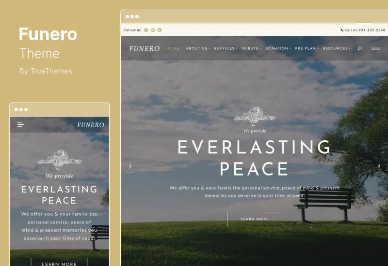 Funero Theme - Funeral Services & Cremation WordPress Theme