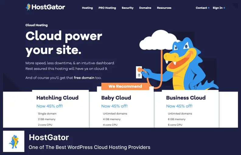 HostGator - One of The Best WordPress Cloud Hosting Providers