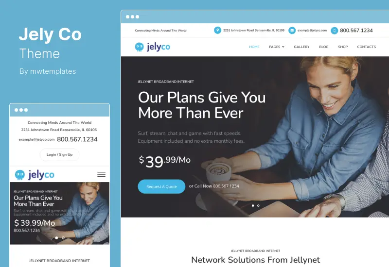 JelyCo Theme - ISP & Telecom WordPress Theme