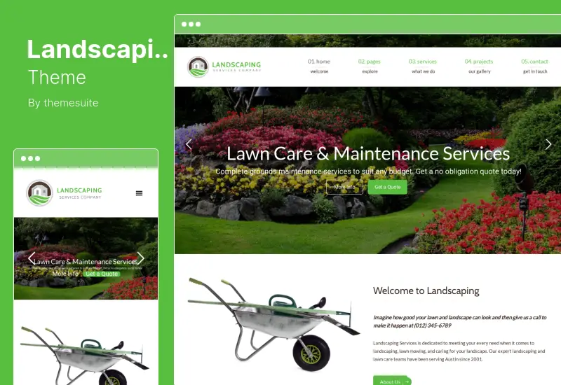 Landscaping Theme - Lawn & Garden, Landscape Construction & Snow Removal WordPress Theme