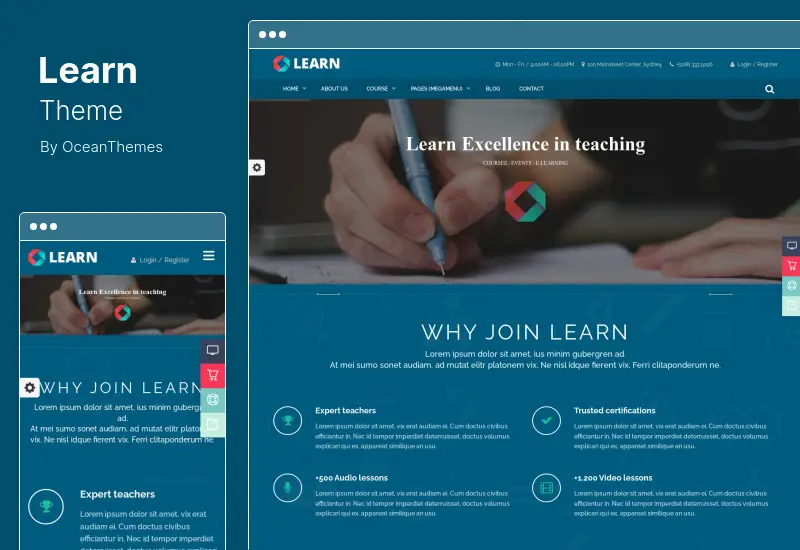 Learn Theme - Education, eLearning WordPress Theme