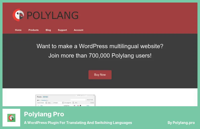 Polylang Pro Plugin - a WordPress Plugin for Translating and Switching Languages