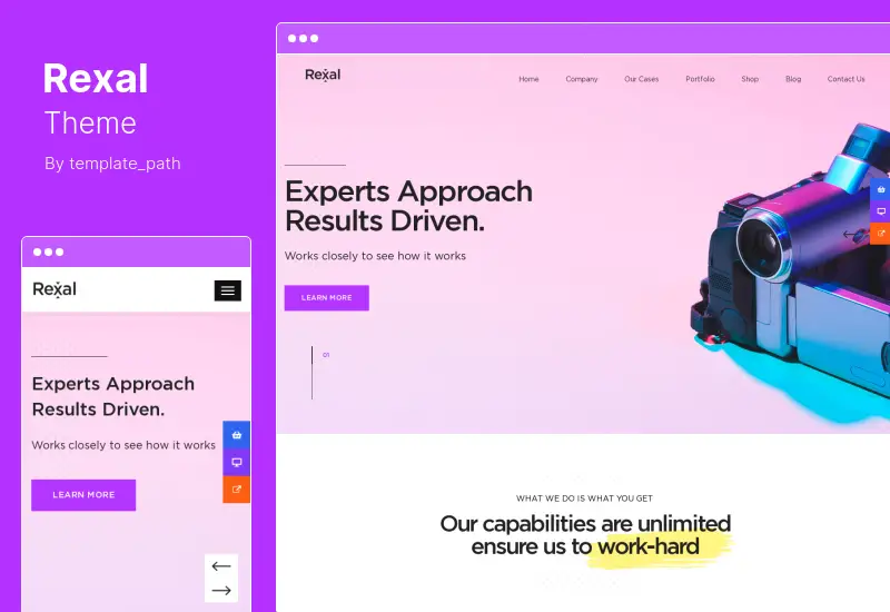 Rexal Theme - A Colorful and Modern Multipurpose Portfolio WordPress Theme