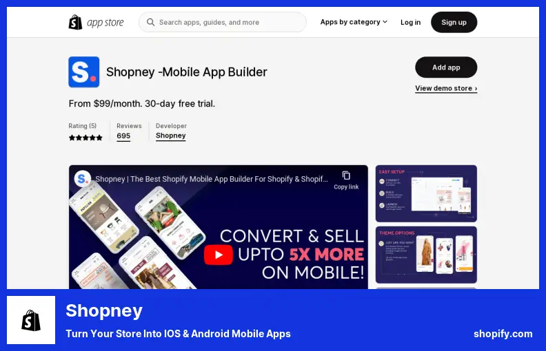 Shopney - Turn Your Store Into iOS & Android Mobile Apps