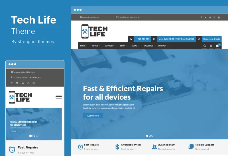 TechLife Theme - Mobile, Tech & Electronics Repair Shop WordPress Theme