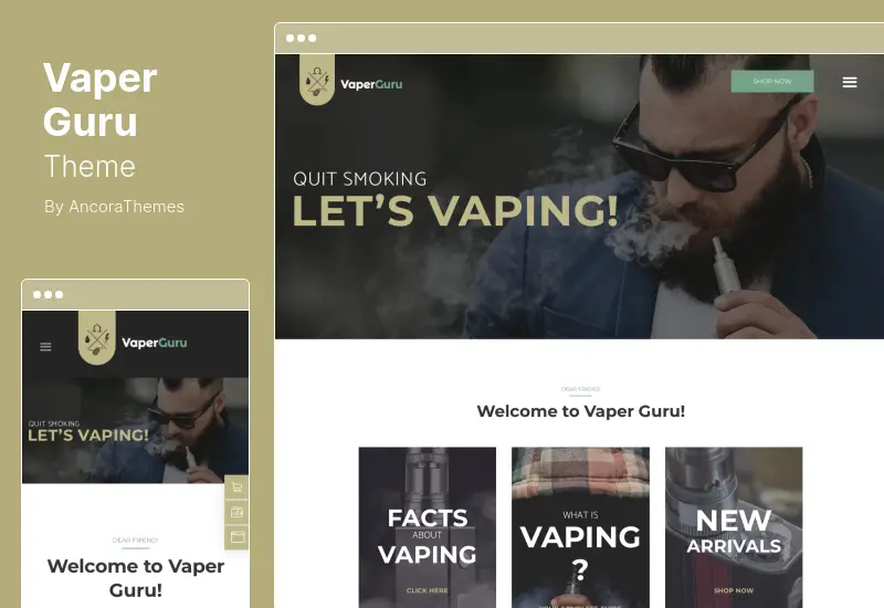 VaperGuru Theme - Vapers Community & Cigarette Store WordPress Theme