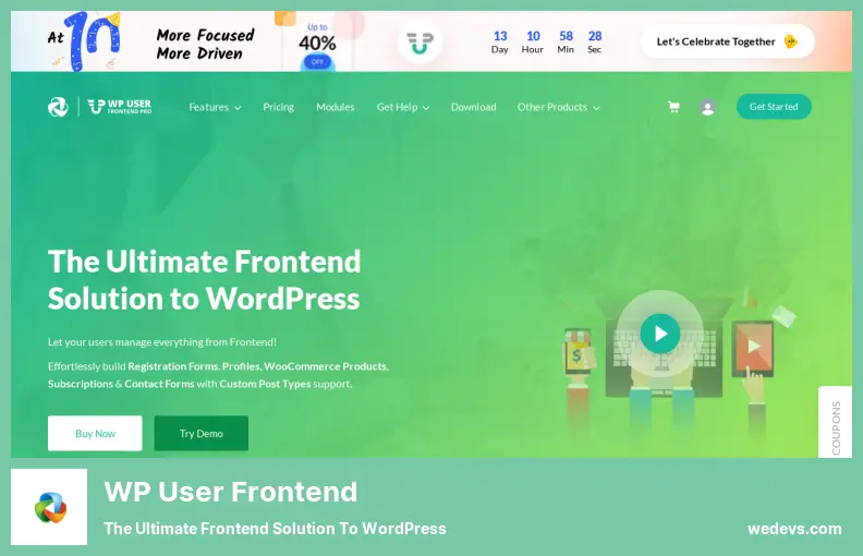 WP User Frontend Plugin - The Ultimate Frontend Solution to WordPress