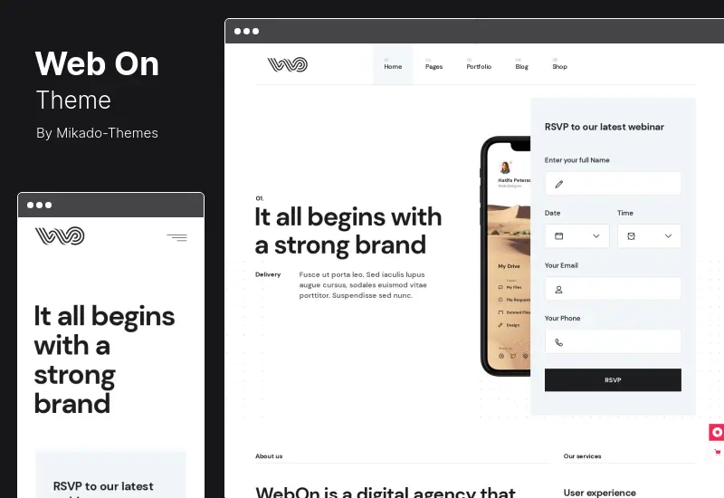 WebOn Theme - Landing Page WordPress Theme
