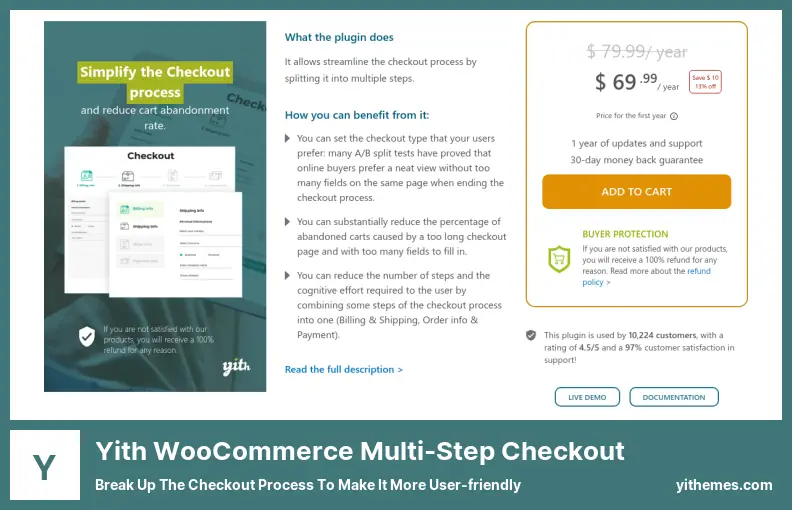 Yith WooCommerce Multi-Step Checkout Plugin - Break up the checkout process to make it more user-friendly