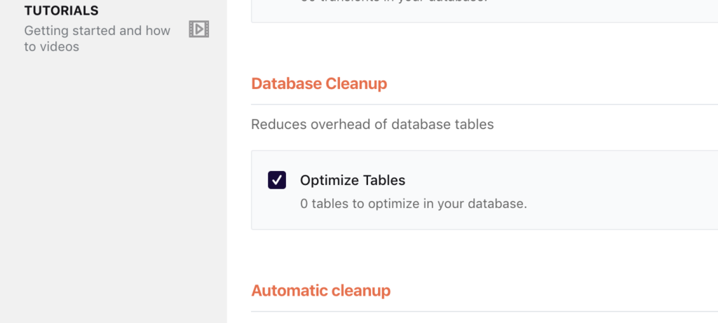 Database Cleanup