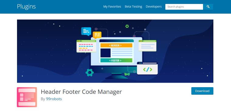 head and footer wordpress code manager plugin