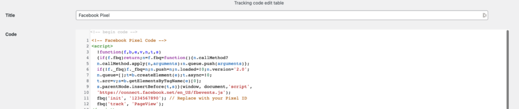 clickwhale: tracking codes
