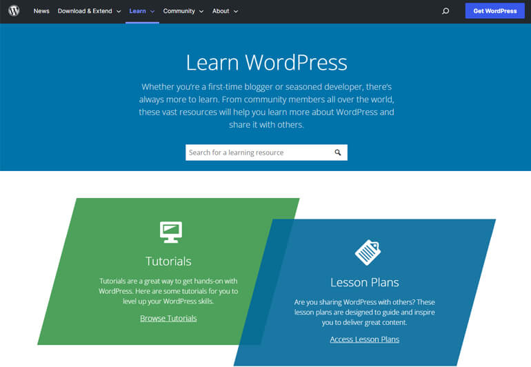 Learn WordPress Page How to Learn WordPress