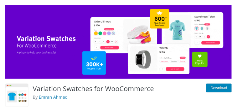 Variation swatches woocommerce
