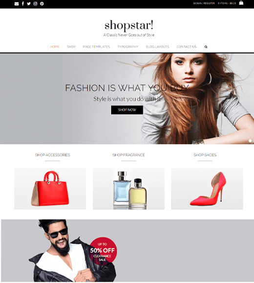 ShopStar Theme WordPress