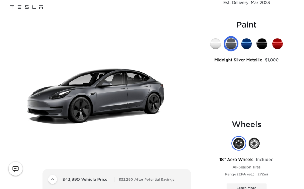 Tesla Customization Using Product Addon Feature