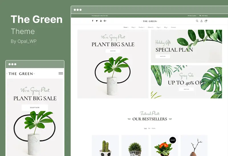 The Green Theme - Houseplants & Gardening WordPress Theme