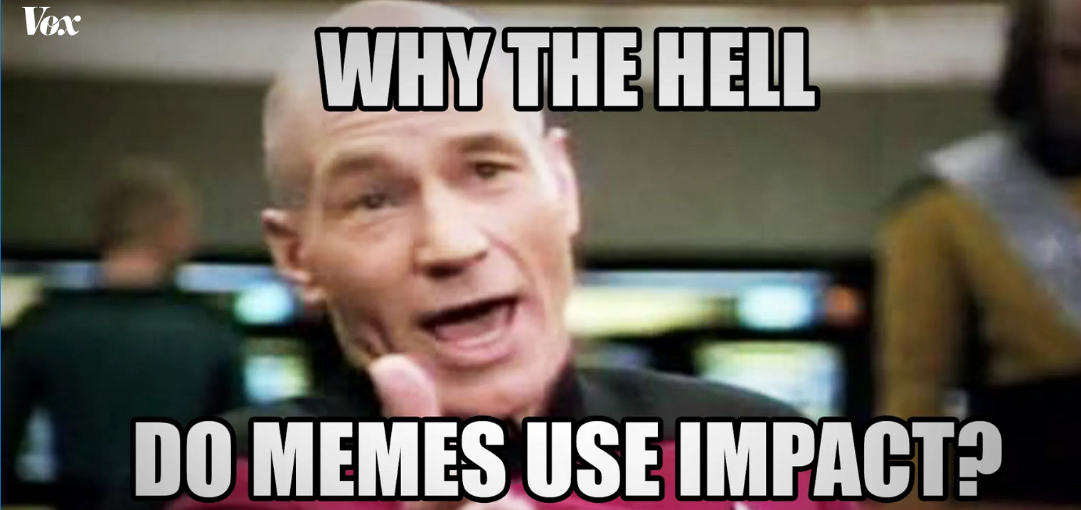 impact font in memes