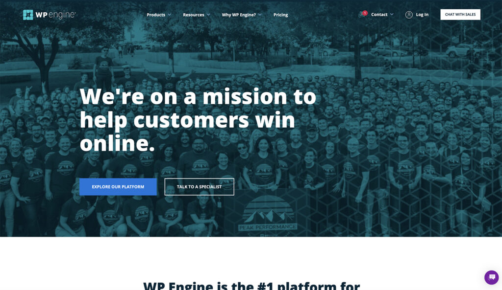 WP Engine about us page