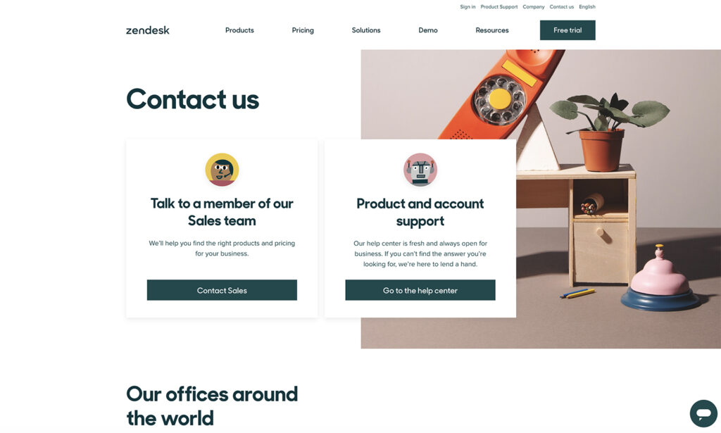 zendesk contact us page