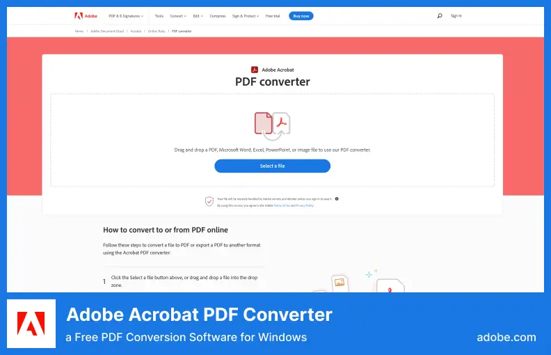 Adobe Acrobat PDF Converter - a Free PDF Conversion Software for Windows