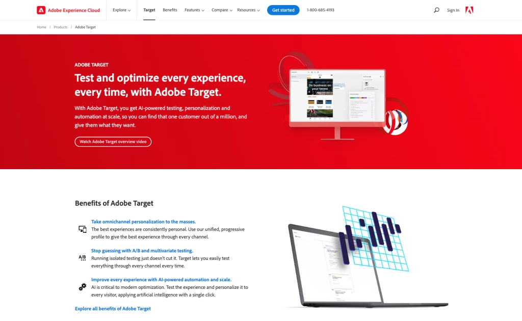 Adobe Target is an excellent Google optimize alternative for large businesses.