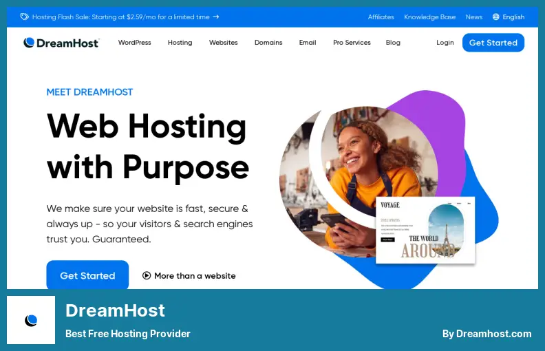 DreamHost - Best Free Hosting Provider