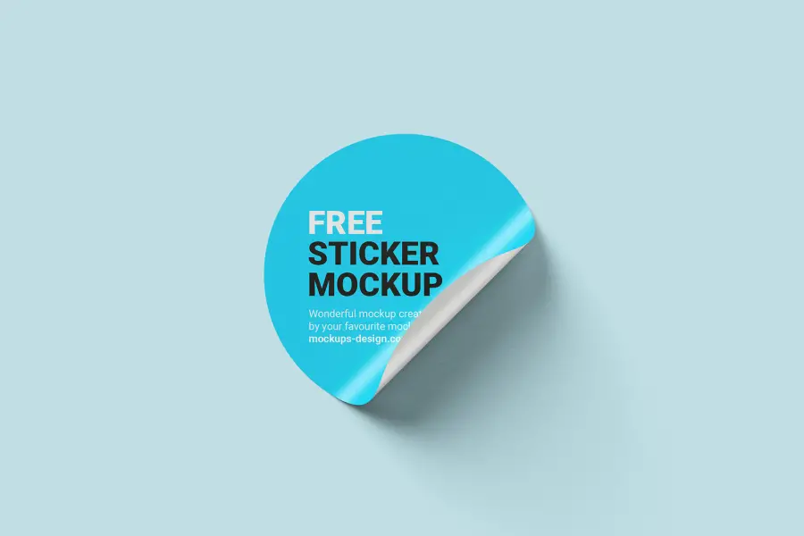 Round Sticker Mockups - 