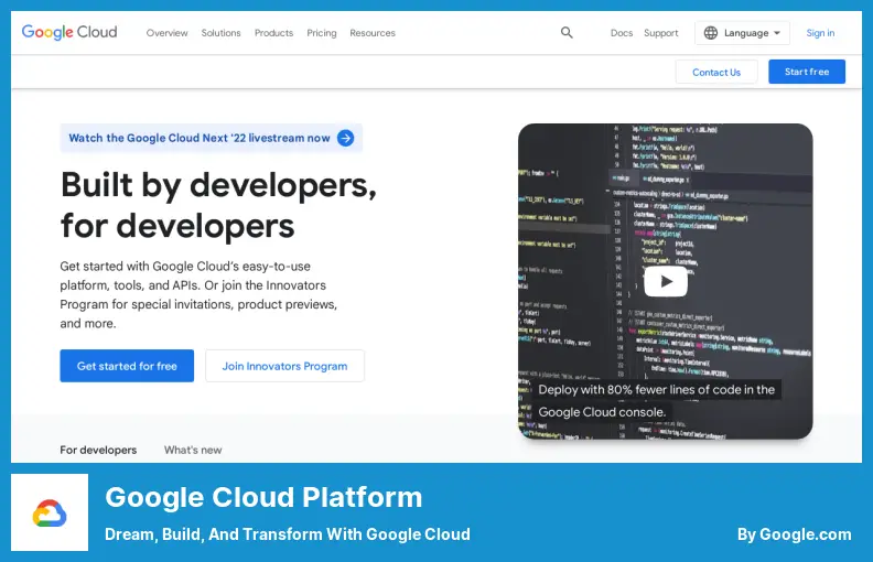 Google Cloud Platform - Dream, Build, and Transform With Google Cloud