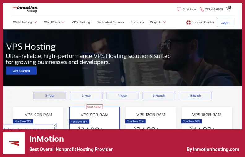 InMotion - Best Overall Nonprofit Hosting Provider