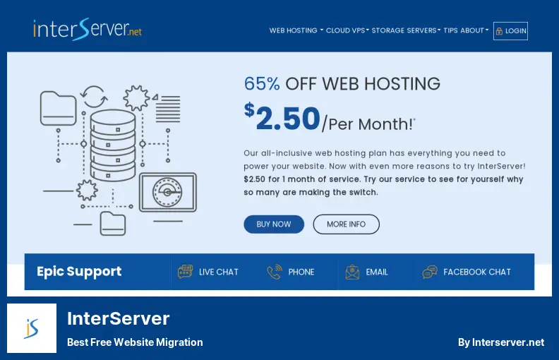 Interserver - Best for Affordable Month-to-Month RoR Hosting