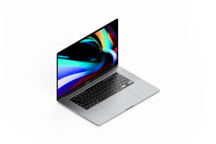 Isometric MacBook Pro 16 Inch Mockup - 