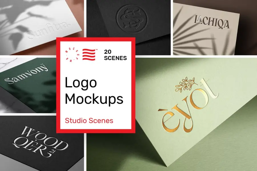 Logo Mockup Bundle - Paper Print - 