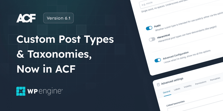 Personalized Put up Sorts and Taxonomies in ACF 6.1