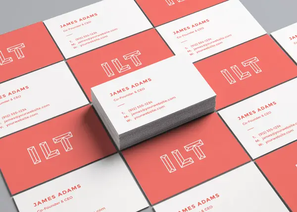 Perspective Business Cards MockUp #2 - 
