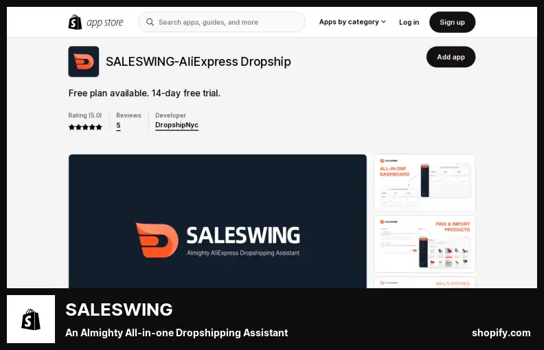 SALESWING - an Almighty All-in-one Dropshipping Assistant
