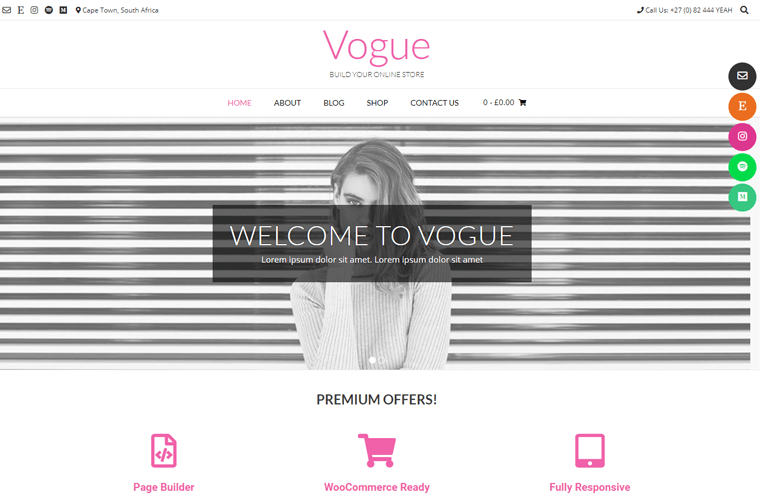 Vogue Easy-to-use WordPress Theme