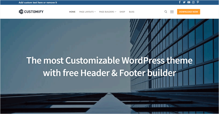 Customify Free WordPress Theme